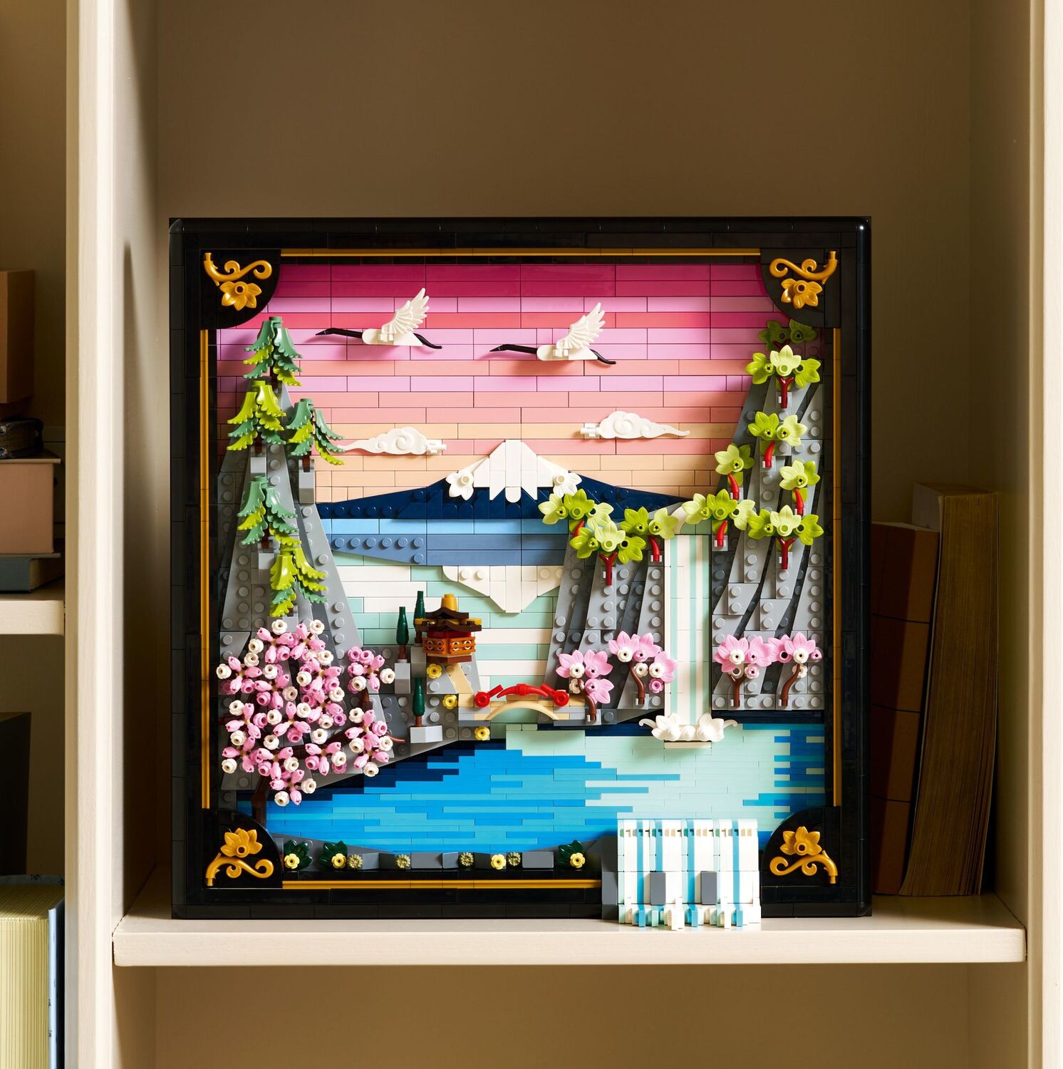 LEGO ART: Japanese Cherry Blossom Landscape
