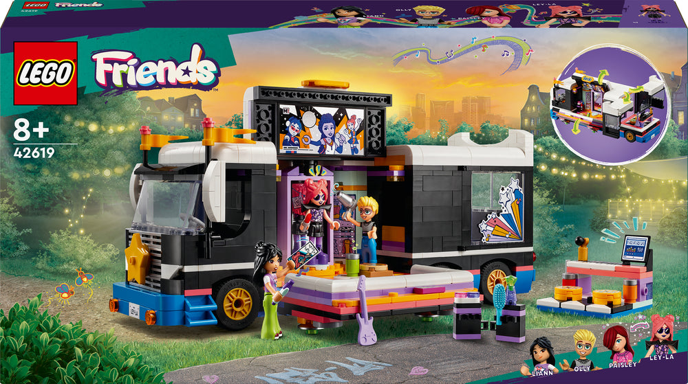 LEGO Friends Pop Star Music Tour Bus Toy Set