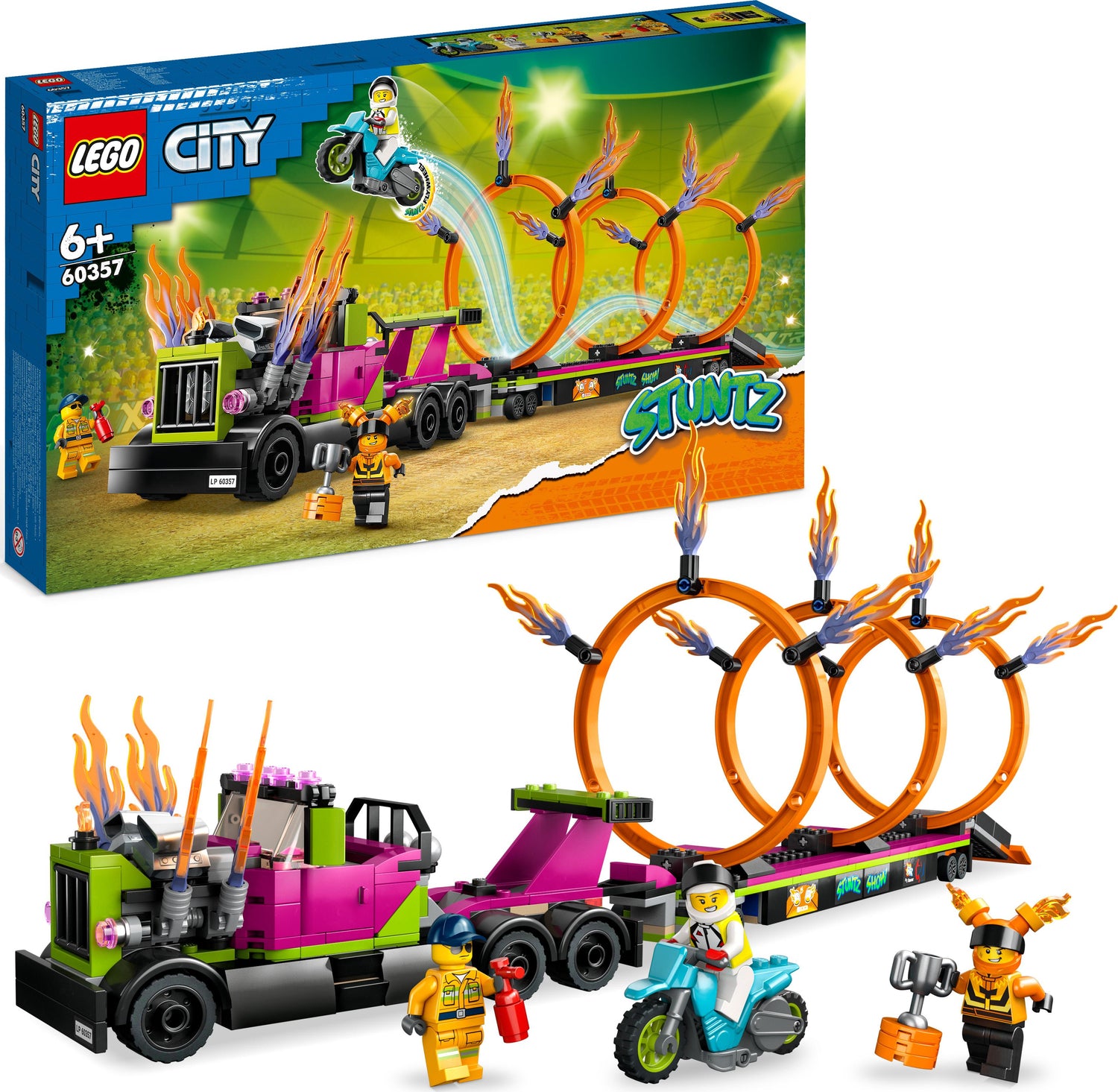 LEGO® City Stuntz Stunt Truck & Ring of Fire Set