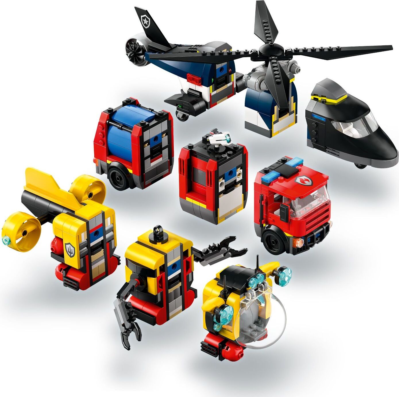 LEGO® City Great Vehicles: Helicopter, Fire Truck & Submarine