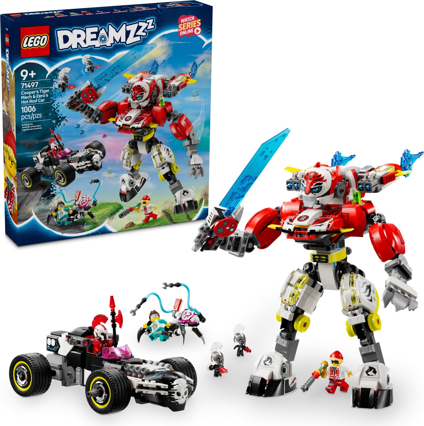 LEGO DREAMZzz: Cooper's Tiger Mech & Zero's Hot Rod Car