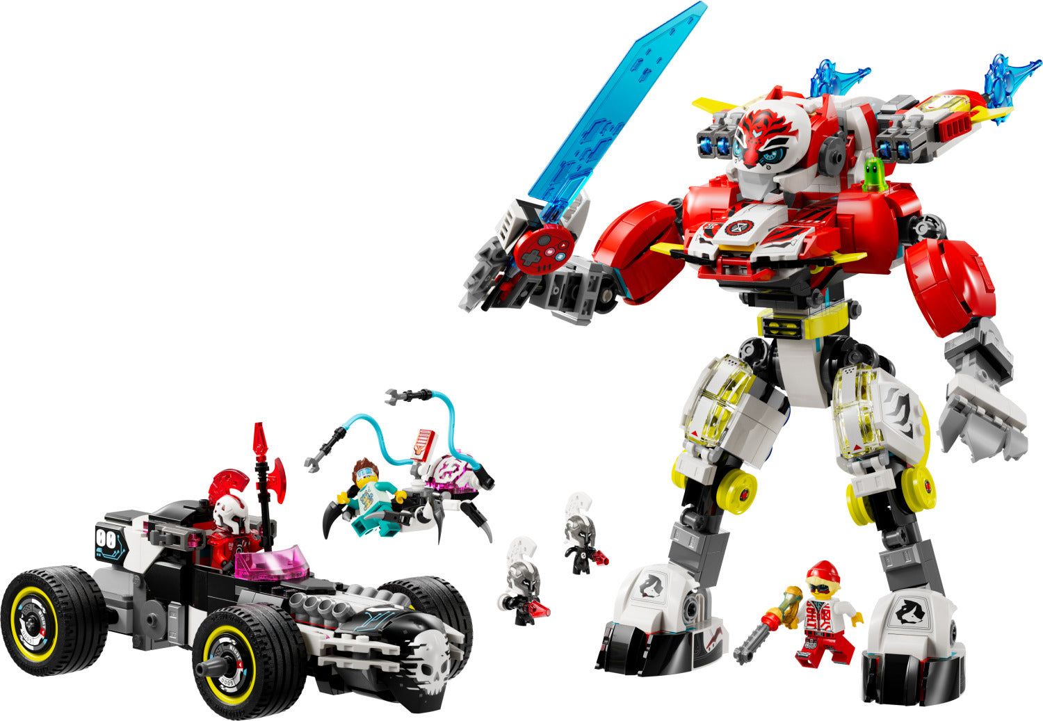 LEGO® DREAMZzz: Cooper's Tiger Mech & Zero's Hot Rod Car 71497