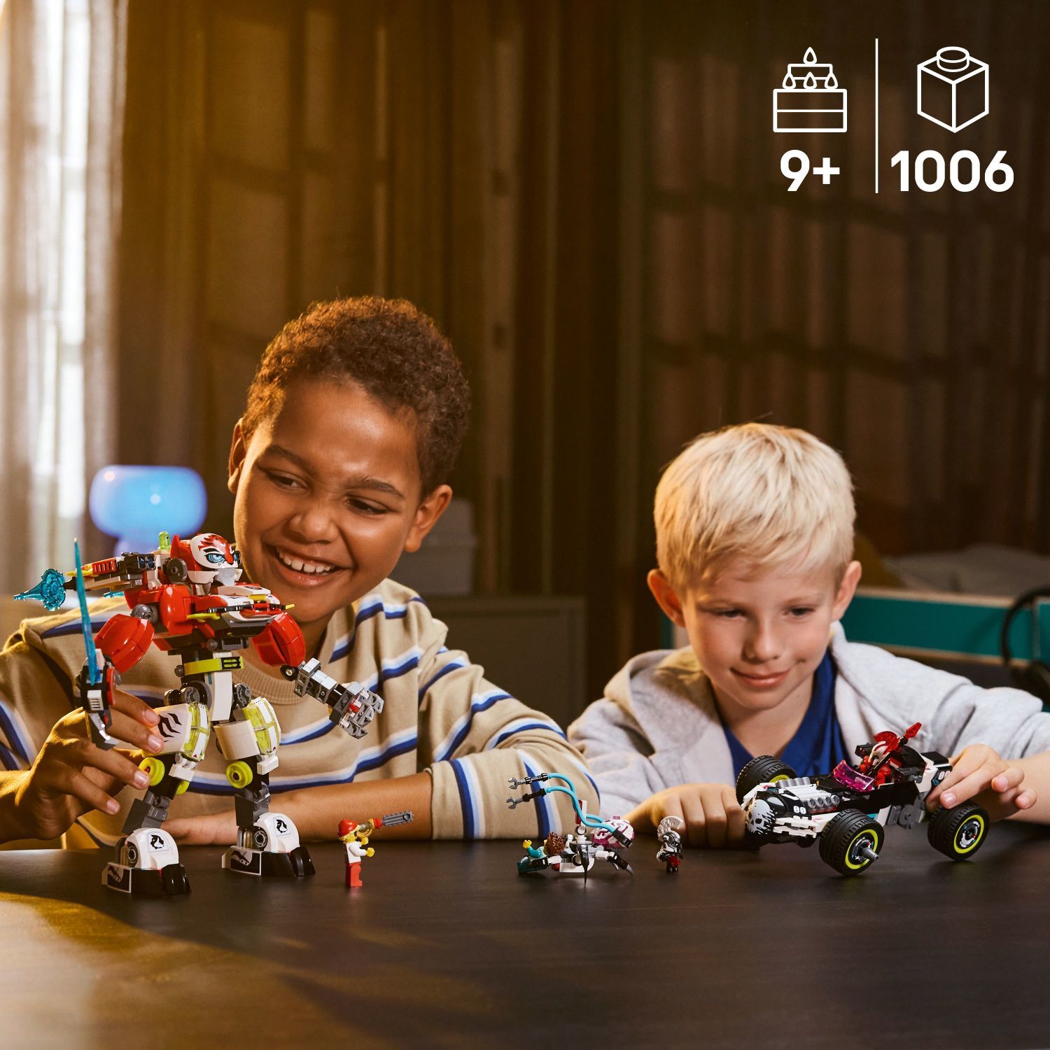 LEGO® DREAMZzz: Cooper's Tiger Mech & Zero's Hot Rod Car 71497