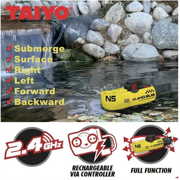 RC Mini Submarine  Yellow  1:40