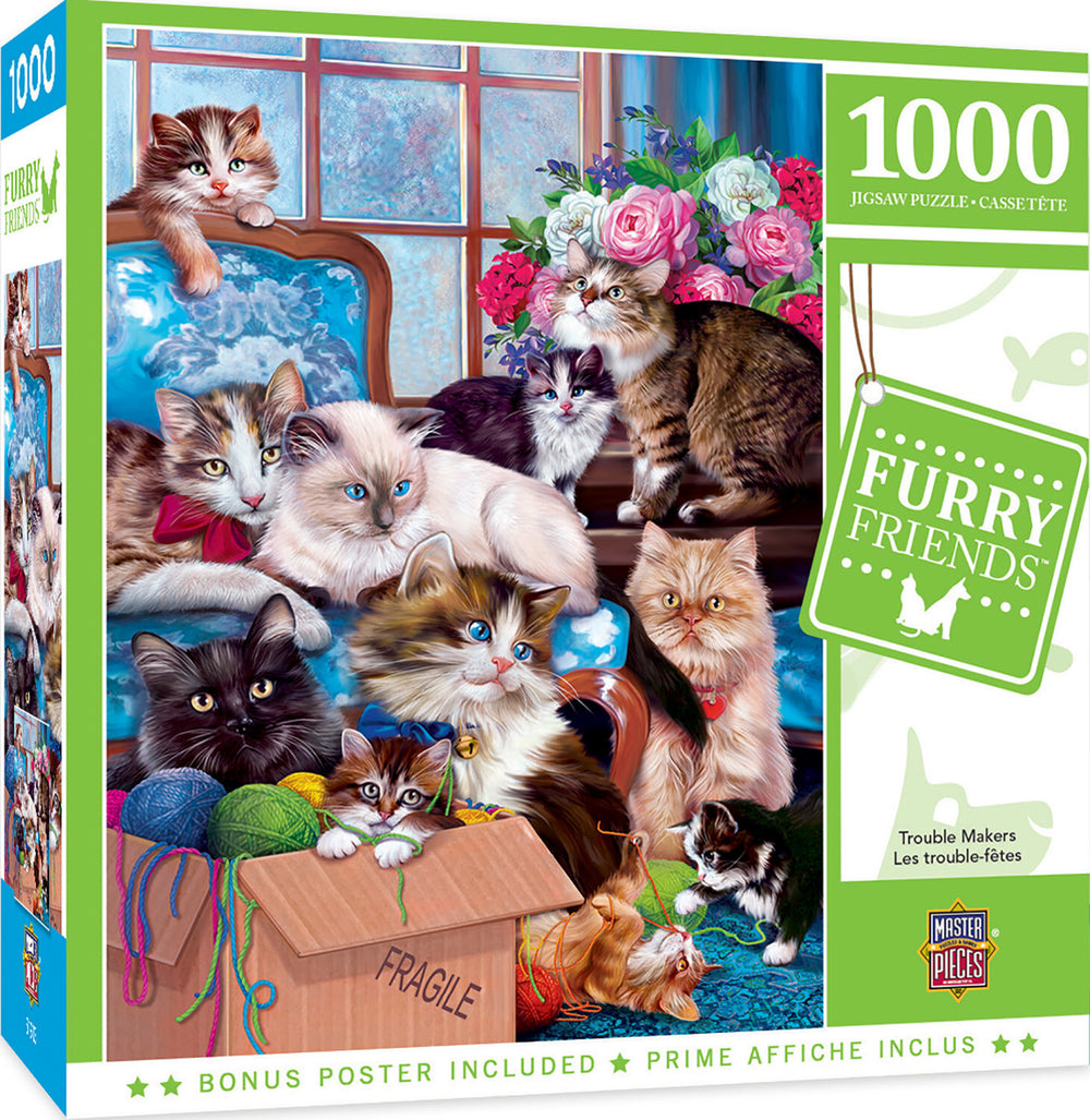 Furry Friends - Trouble Makers 1000 Piece Puzzle