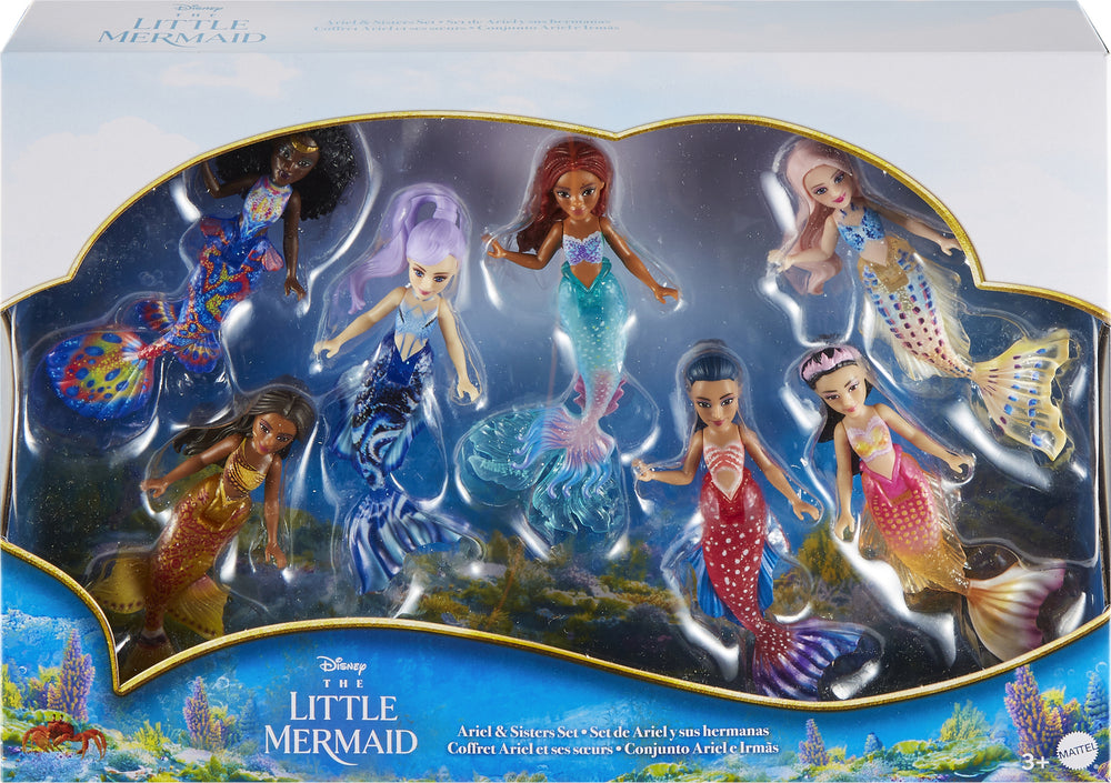 Mattel Disney The Little Mermaid Ariel & Sisters Small Doll Set