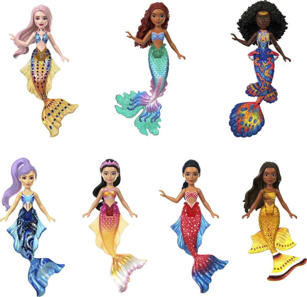 Mattel Disney The Little Mermaid Ariel & Sisters Small Doll Set