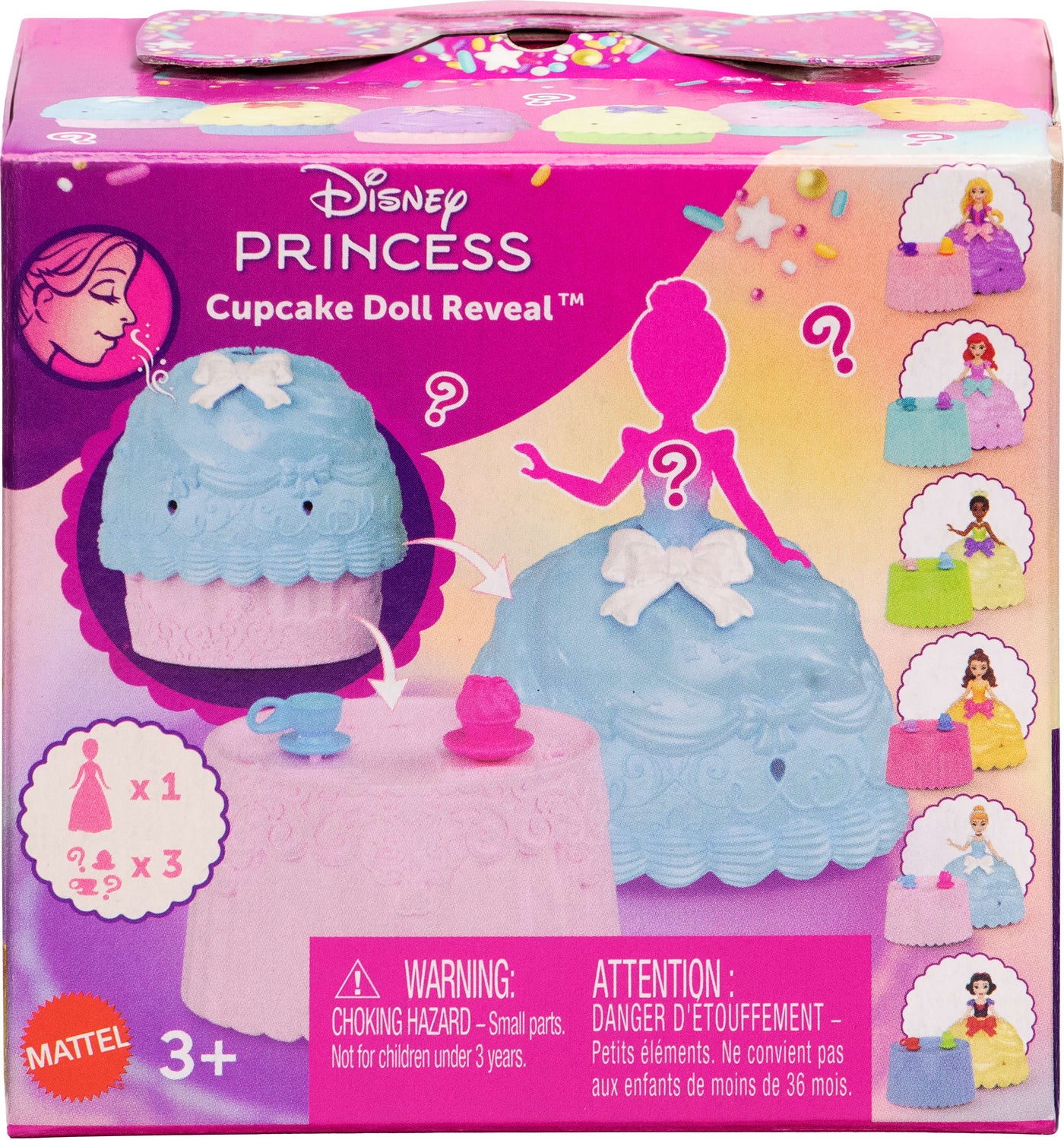 Disney Princess Cupcake Small Doll Reveal with 5 Surprises