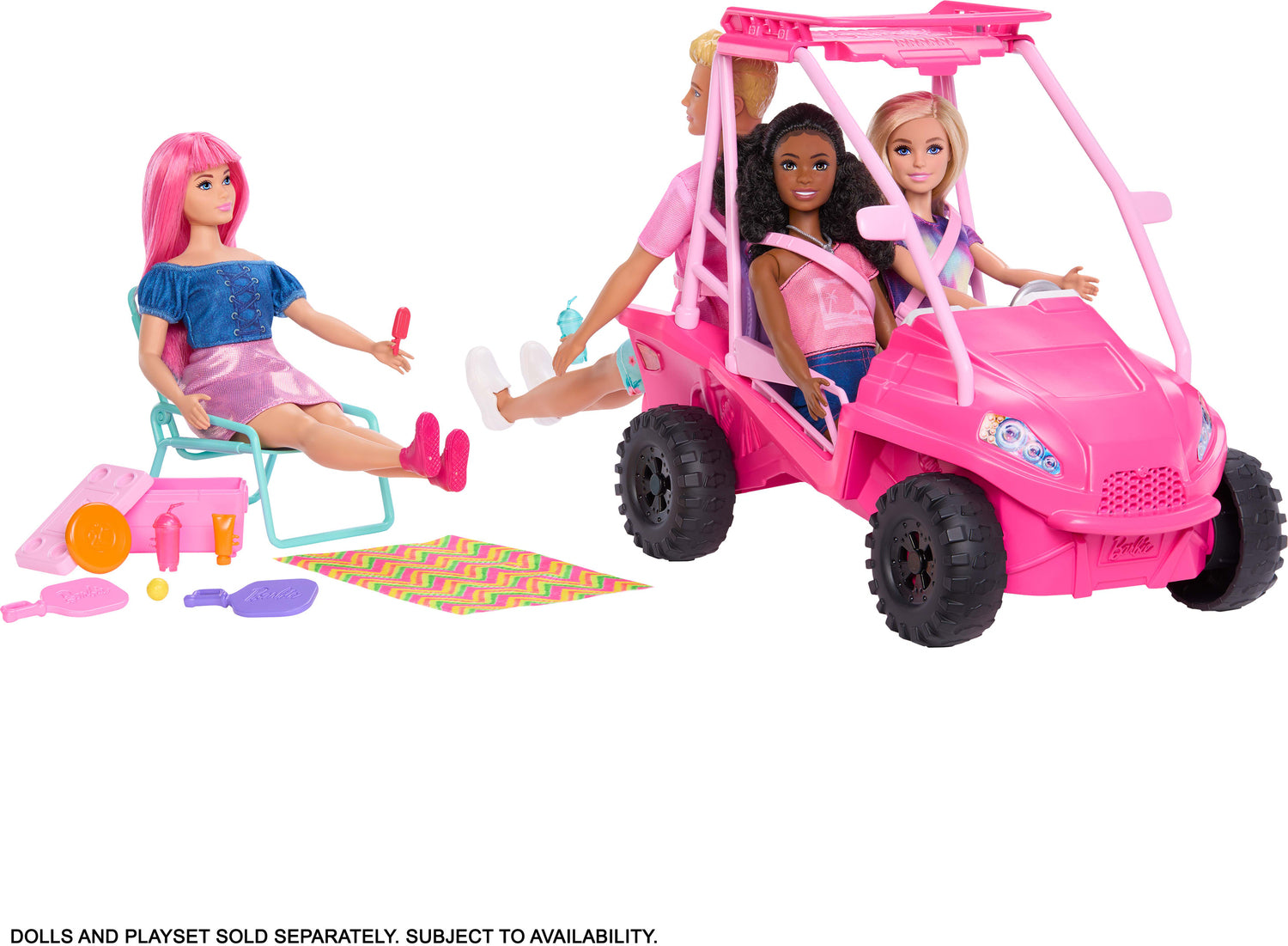 Barbie Mysteries: Beach Detectives Ultimate Beach Buggy Vehicle Playset with 10+ Accessories