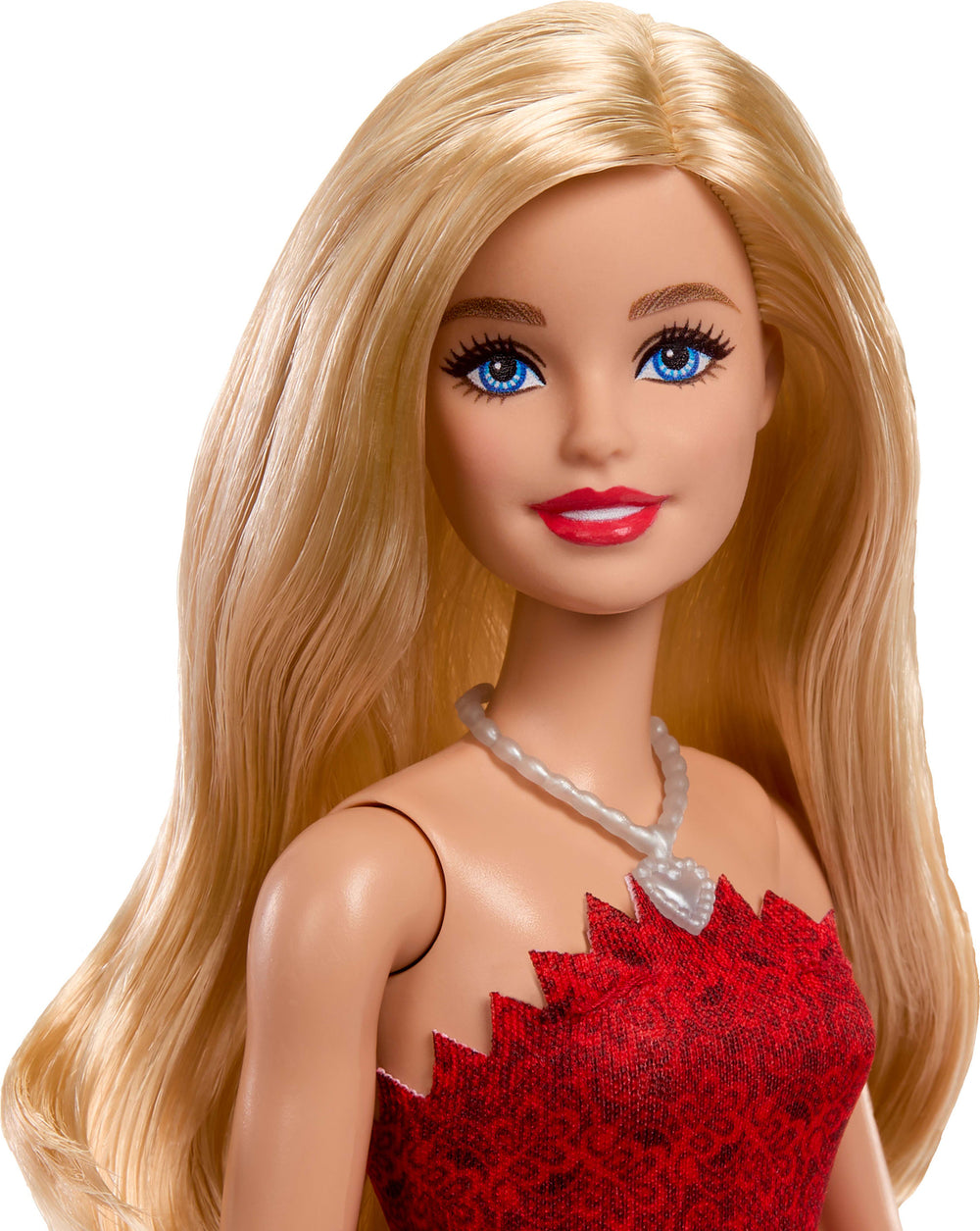 Barbie Mattel 80th Anniversary Ruby-Red Celebration Fashion Doll Wearing Red Dress with Accessories