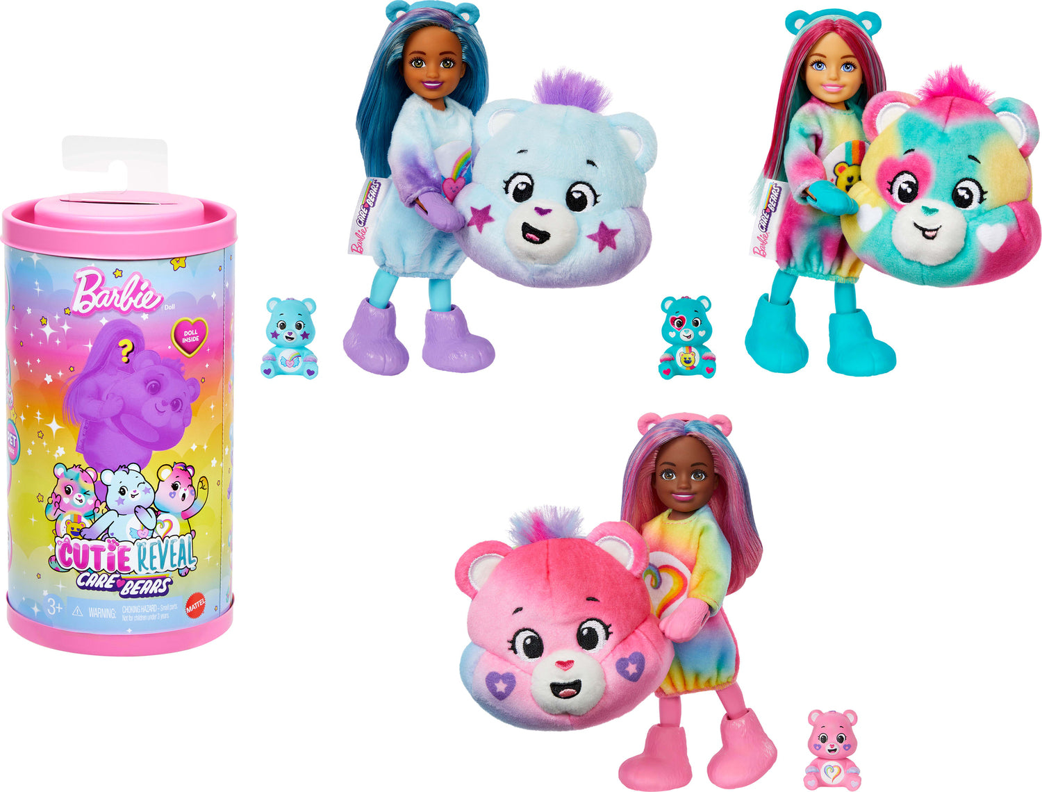 Barbie Cutie Reveal Care Bears Chelsea Small Dolls & Accessories, Series 2 (Styles May Vary)