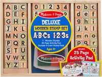 Deluxe Wooden Stamp Set - ABCs 123s