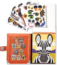 Make-a-Face - Safari Reusable Sticker Pad - On the Go Travel