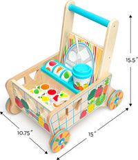 Wooden Shape Sorting Grocery Cart