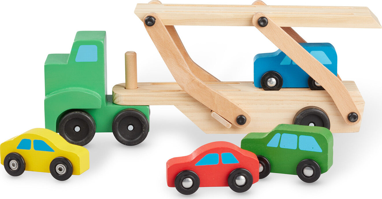 Car Carrier Truck & Cars Wooden Toy Set