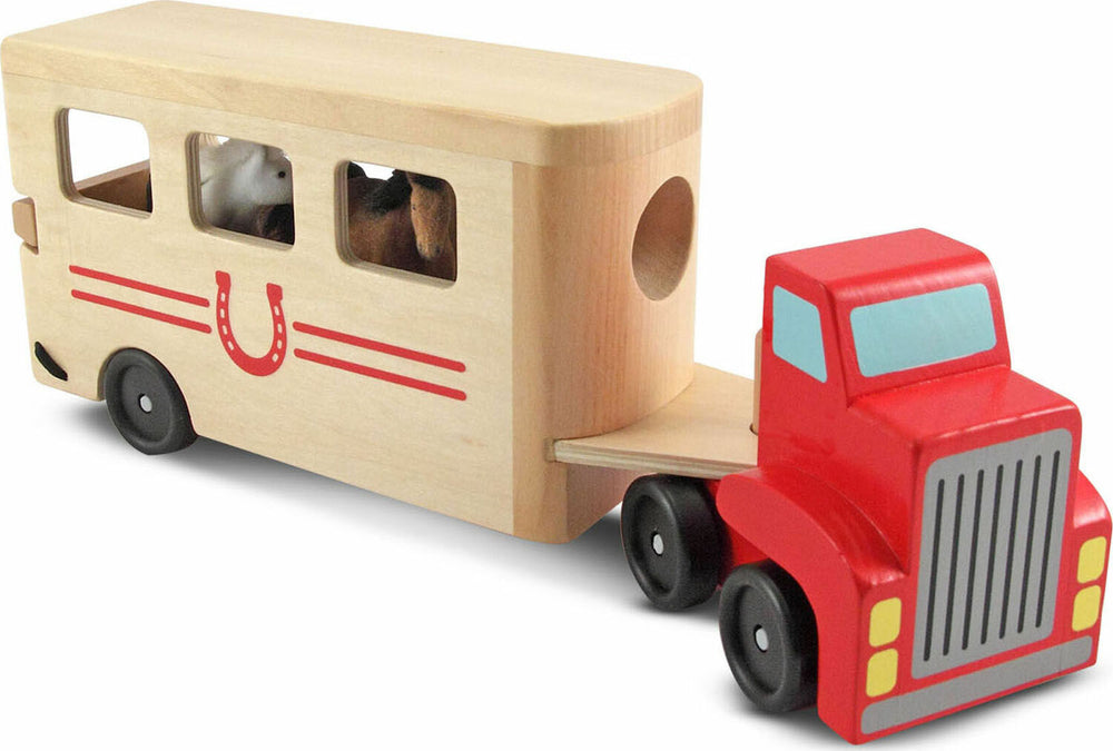 Horse Carrier Wooden Vehicles Play Set