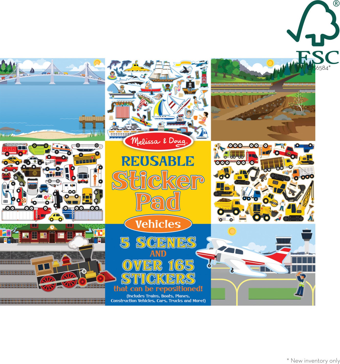 Reusable Sticker Pad - Vehicles