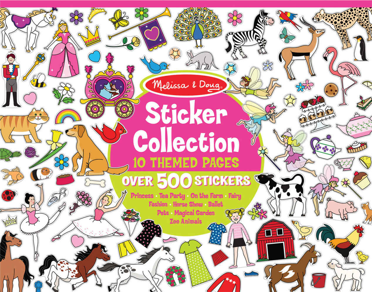 Sticker Collection Book: 500+ Stickers - Princesses, Tea Party, Animals, and More