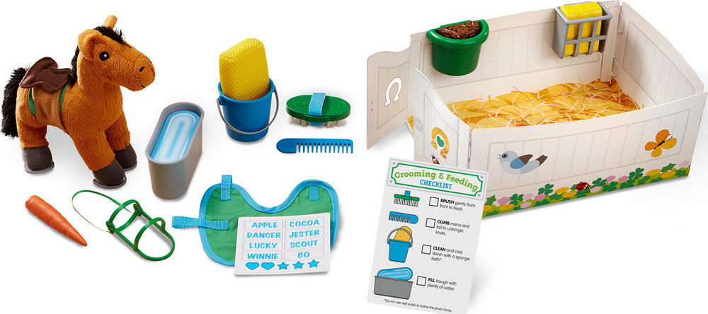 Feed & Groom Horse Care Play Set