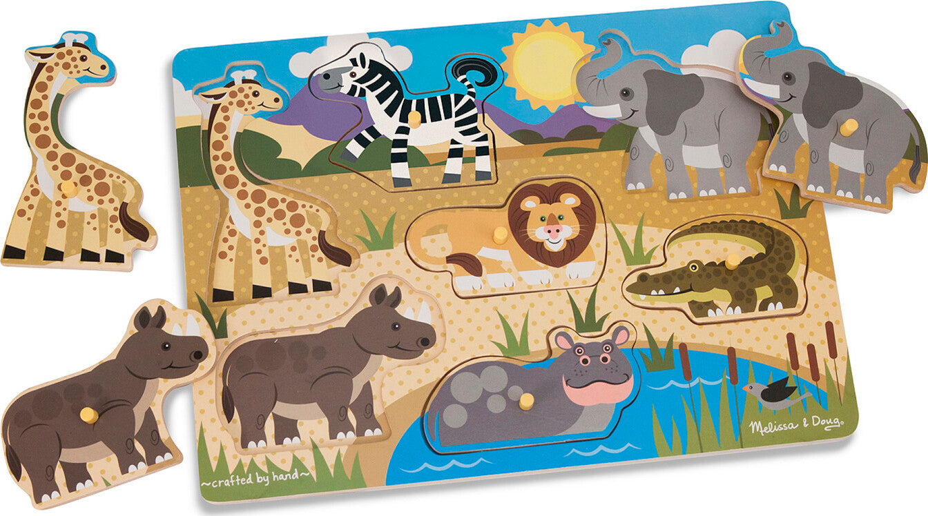 Safari Peg Puzzle - 7 Pieces