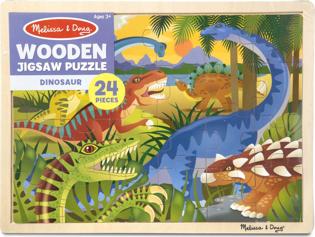 Dinosaur Wooden Jigsaw Puzzle - 24 Pieces