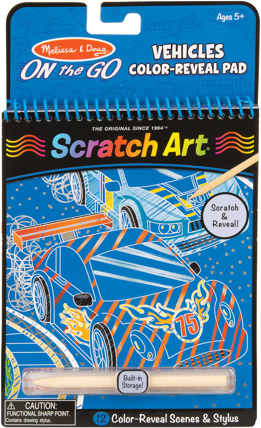 On the Go Scratch Art Color Reveal Pad - Vehicles