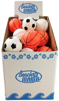 mini sports ball assorted single - Baseball, Baksetball, Soccerball