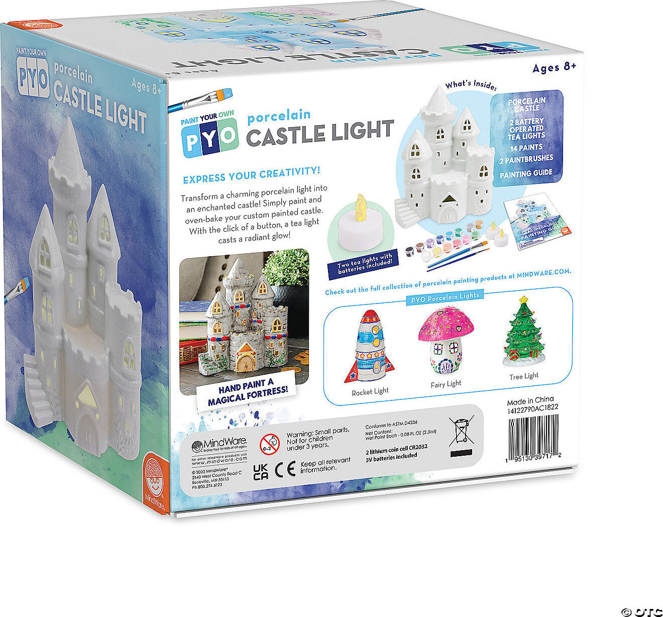 Paint Your Own Porcelain Castle Light