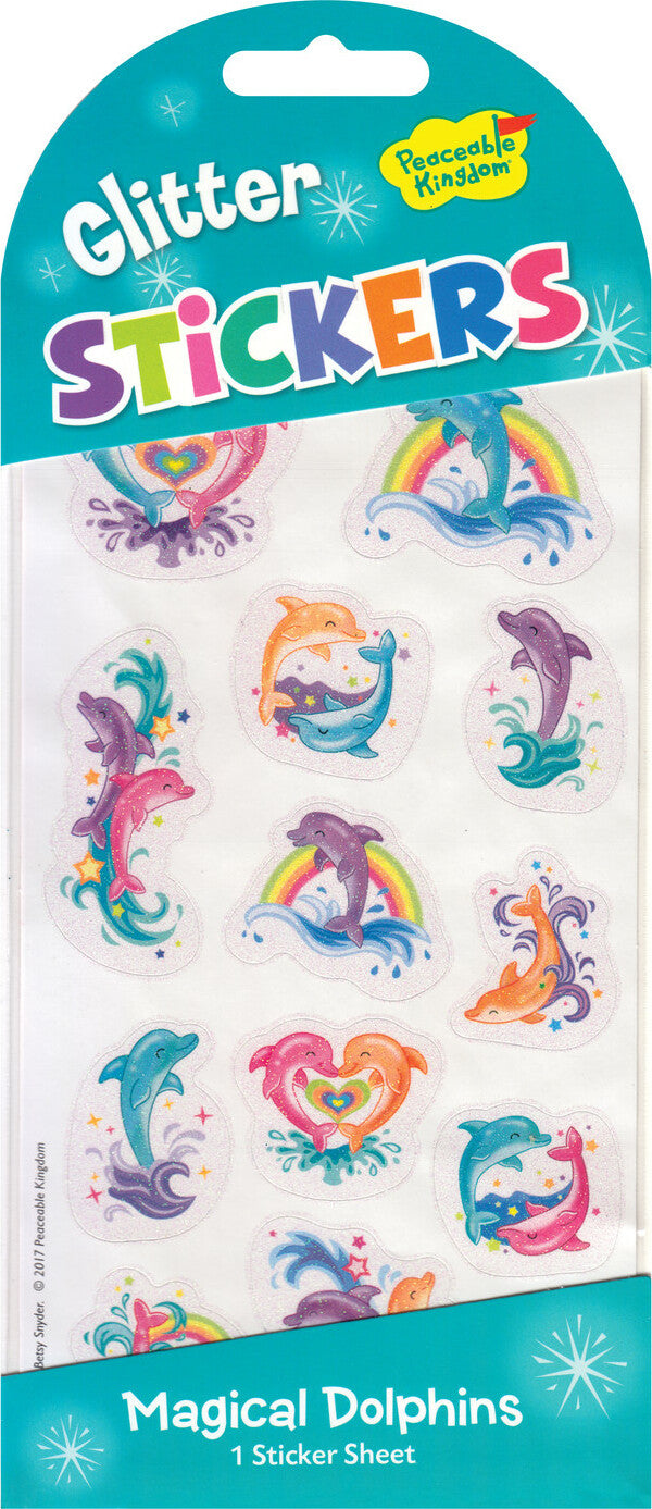 Magical Dolphins Glitter Stickers