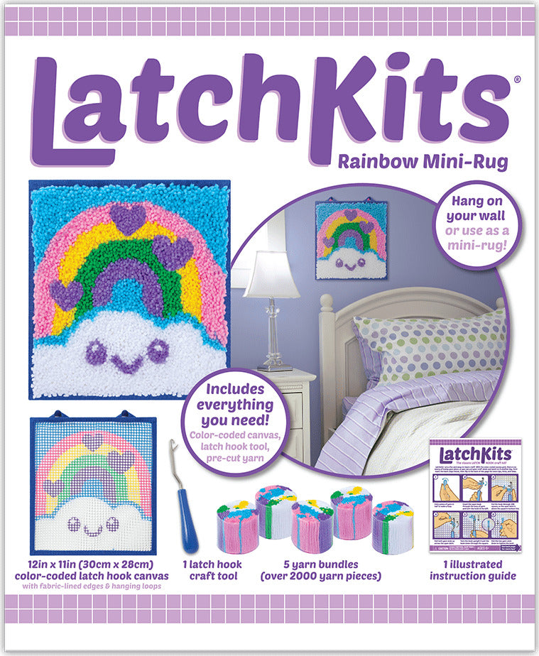 LatchKits® Smiling Rainbow Latch Hook Kit