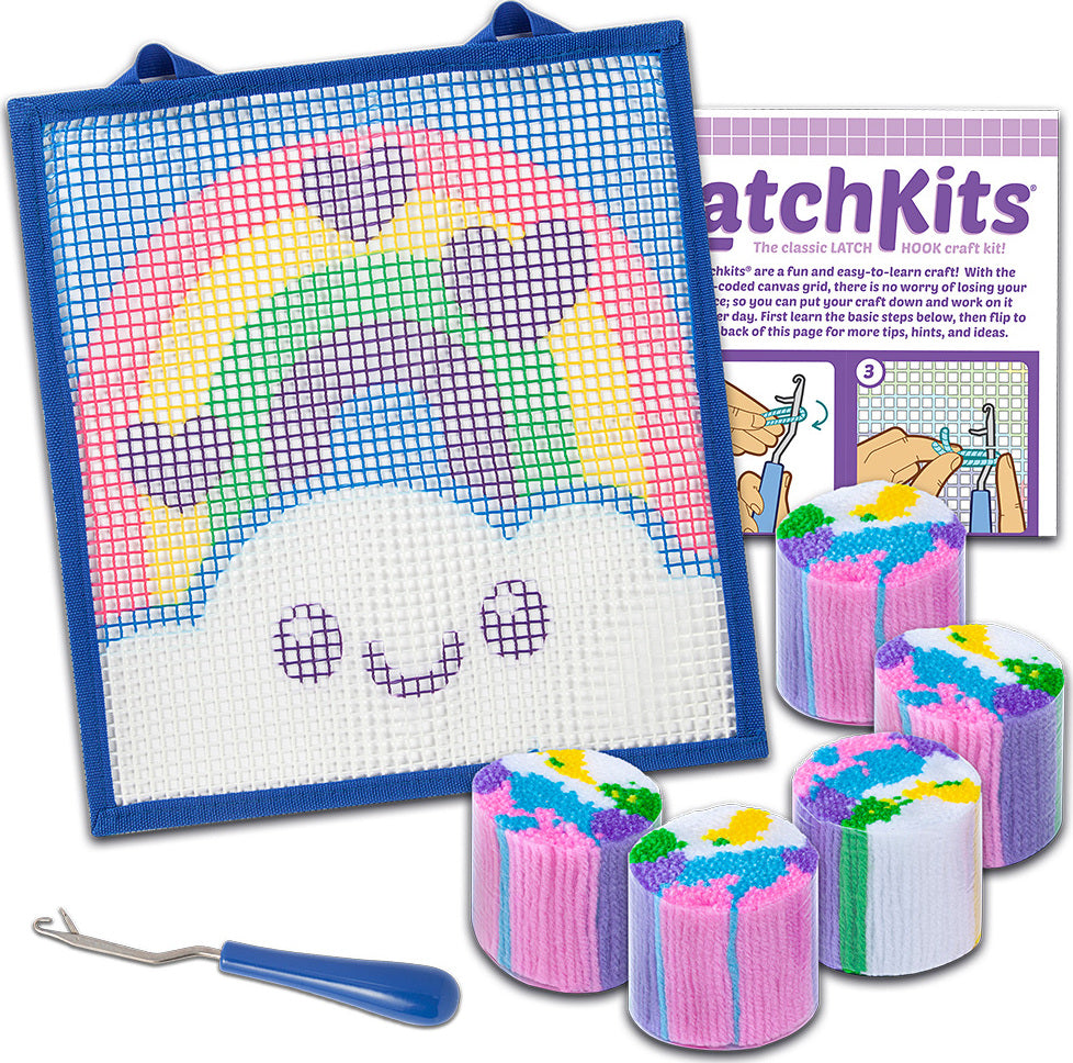 LatchKits® Smiling Rainbow Latch Hook Kit