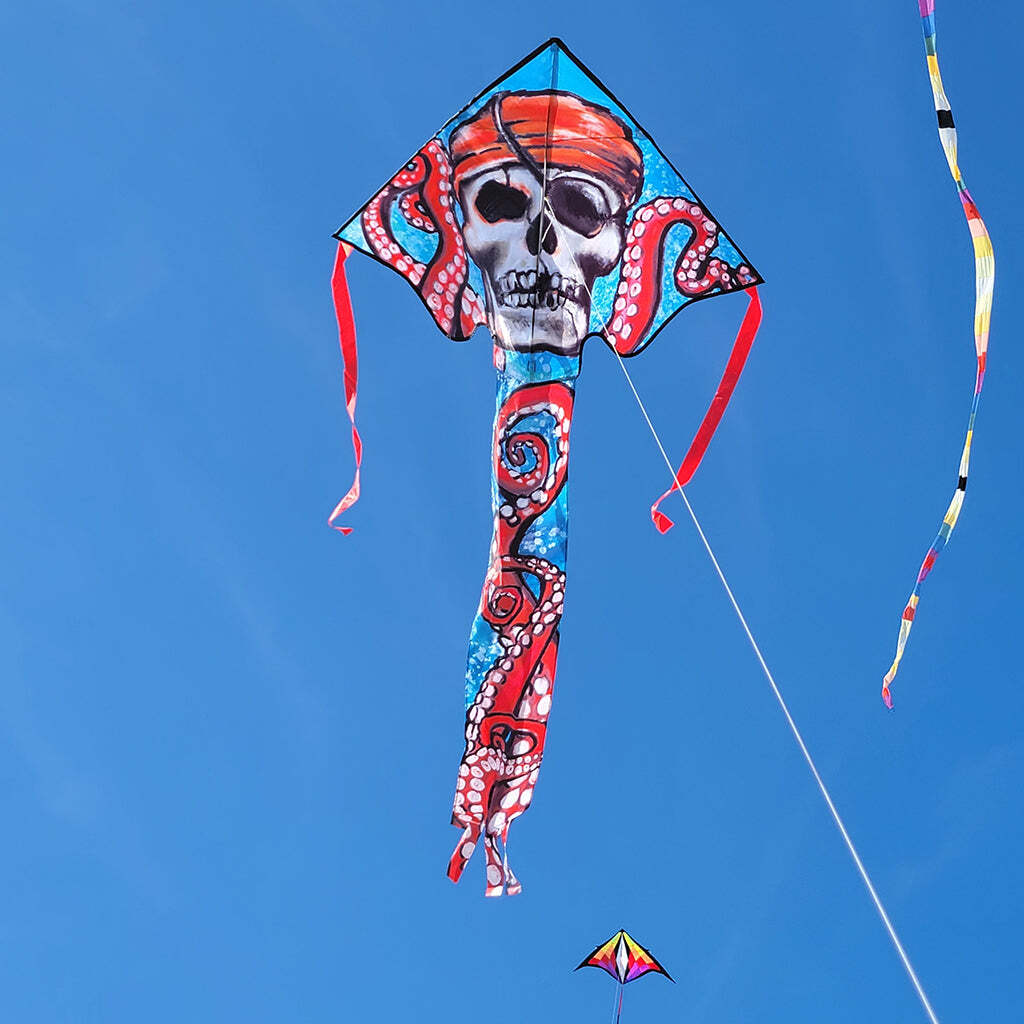 Large Easy Flyer Kite - Pirate Octopus
