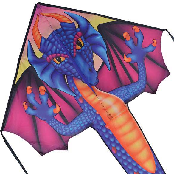 Large Easy Flyer Kite - Sapphire Dragon
