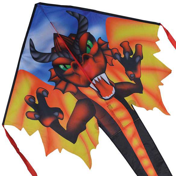 Large Easy Flyer Kite - Red Dragon