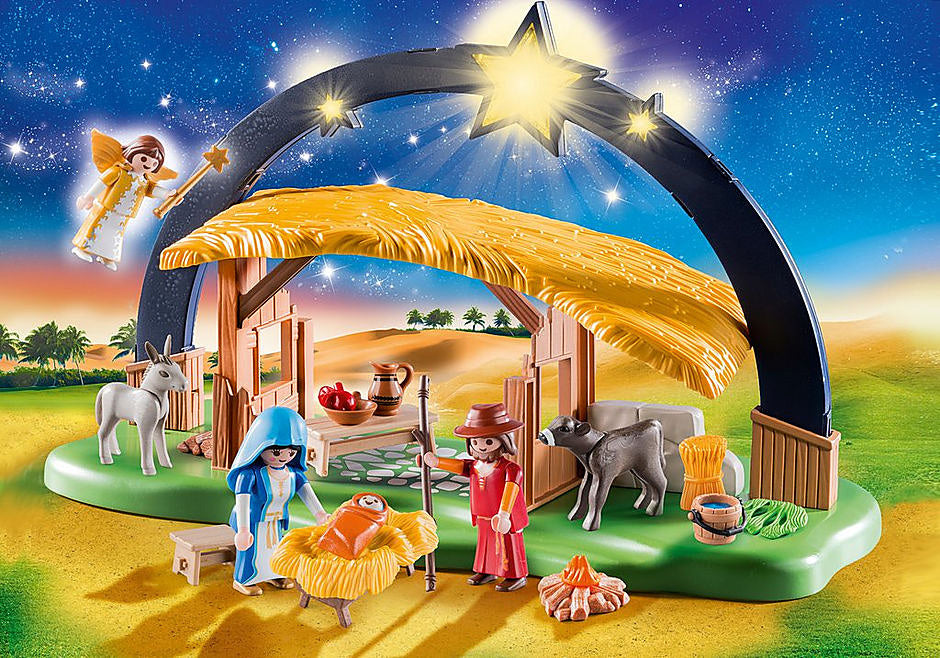 Illuminating Nativity Manger