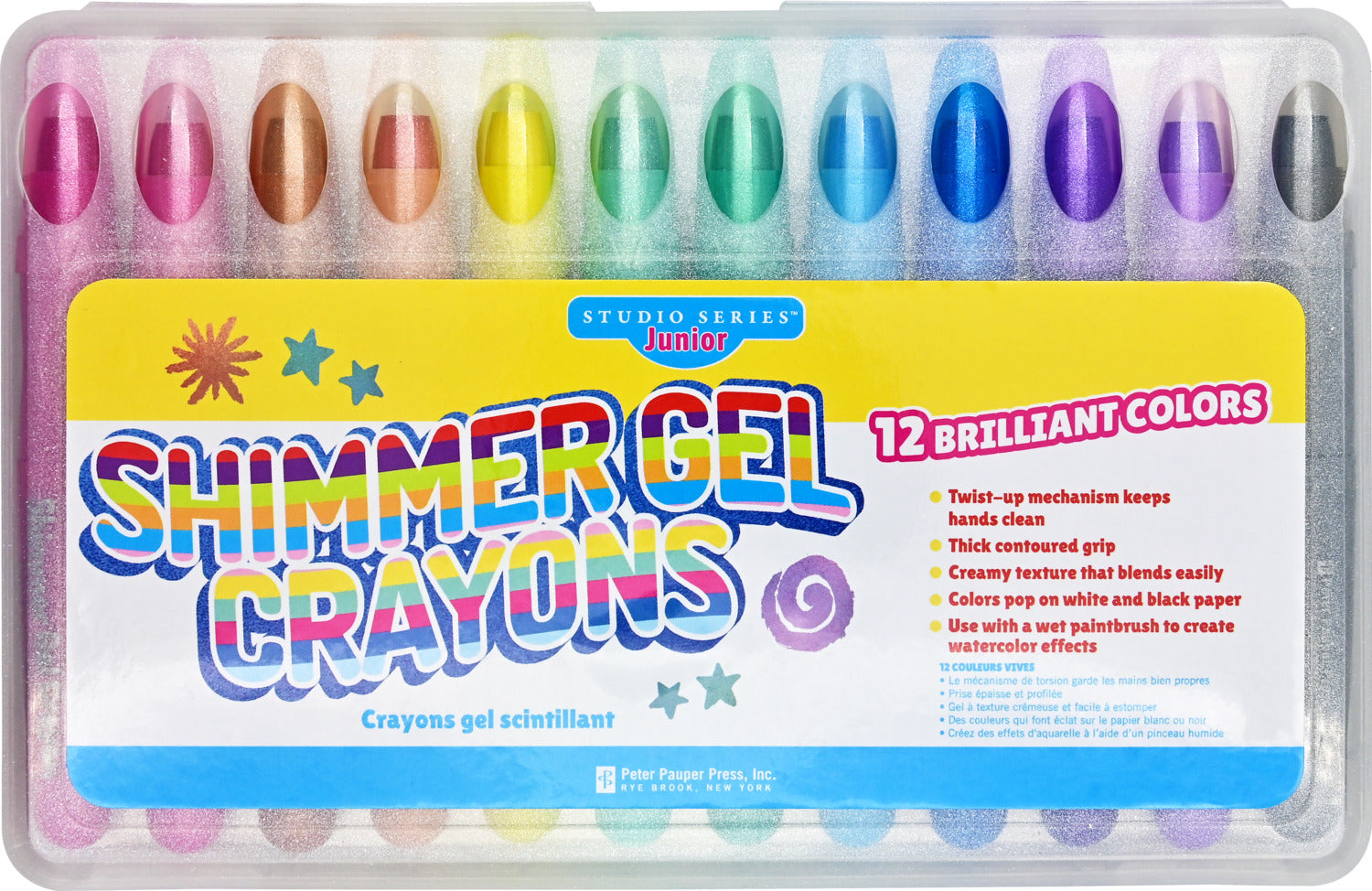 Studio Series Shimmer Gel Crayons (set of 12)