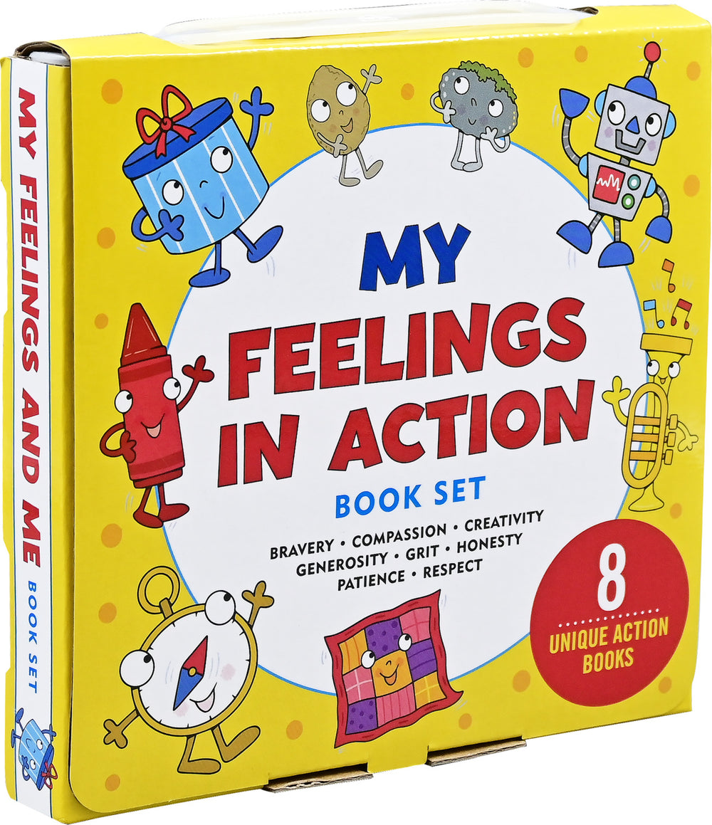 My Feelings in Action (8 books to help your child process their emotions; (Bravery, Compassion, Creativity, Generosity, Grit, Honesty, Patience, Respect)