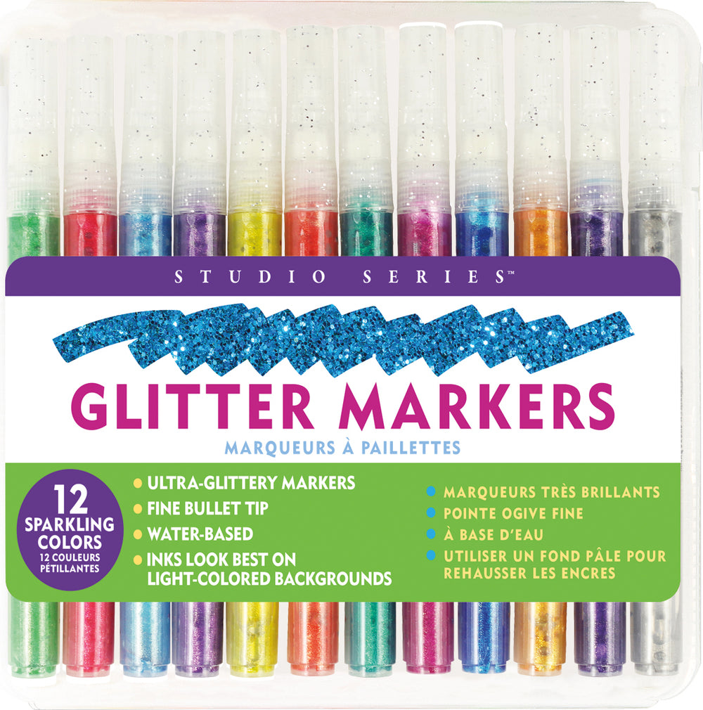 Studio Series Glitter Marker Set (12-Piece Set)