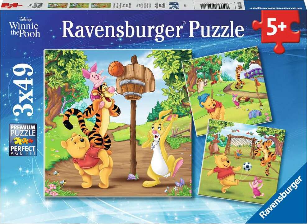 Winnie the Pooh - Sports Day (3 x 49 pc Puzzle)