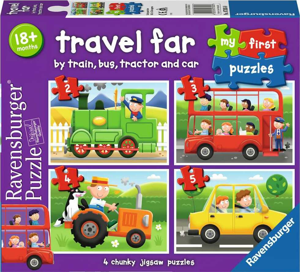 My First Puzzles: Travel Far (2, 3, 4, 5 Piece Puzzles)