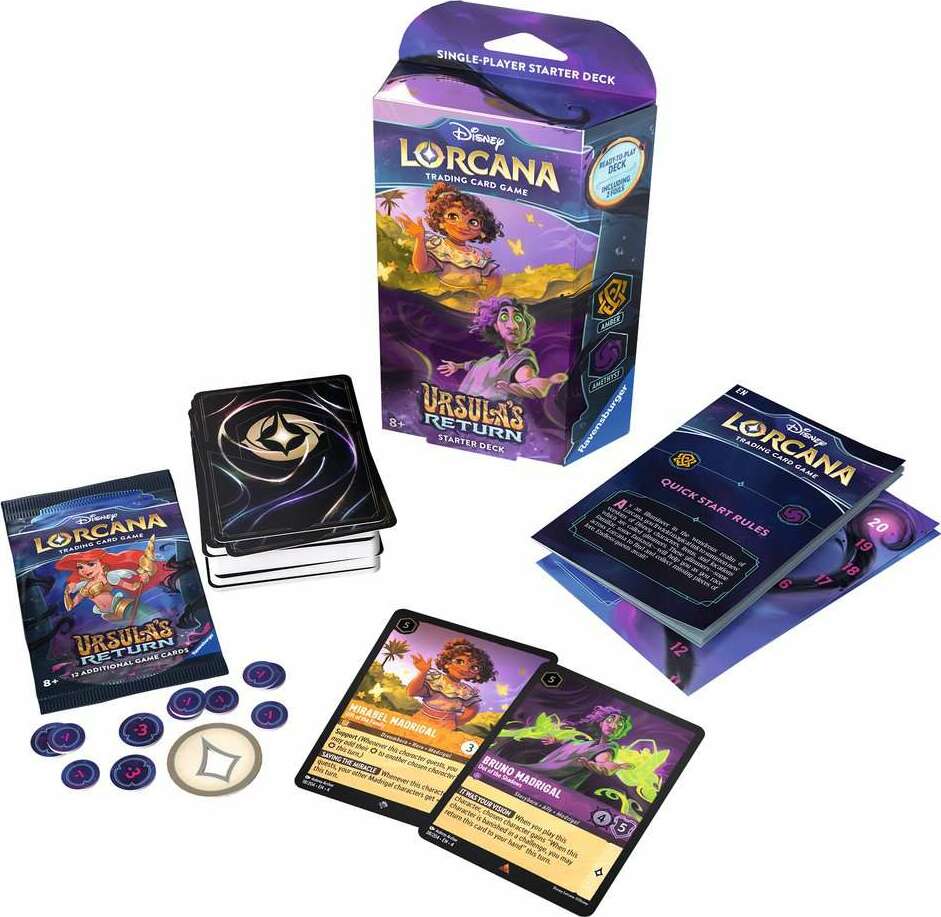 Disney Lorcana: Ursula's Return TCG Starter Deck Amber and Amethyst Awesome Toys & Gifts Disney Lorcana: Ursula's Return TCG Starter Deck Amber and Amethyst Awesome Toys & Gifts