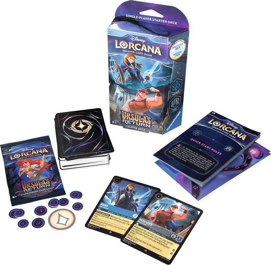 Disney Lorcana TCG: Ursula's Return Sapphire & Steel Starter Deck Disney Lorcana TCG: Ursula's Return Sapphire & Steel Starter Deck