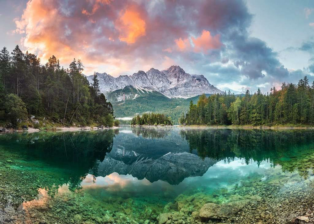 Zugspitze at the Eibsee, Germany 1000 Pc Puzzle