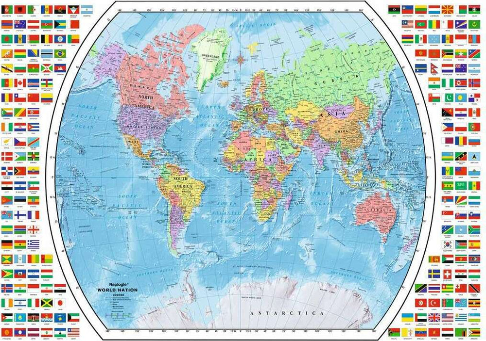 Political World Map (1000 Piece Puzzle)