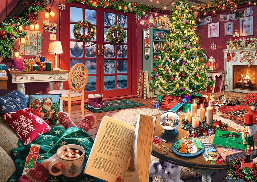 Cozy Christmas Retreat Puzzle (500 Large Pieces pc)
