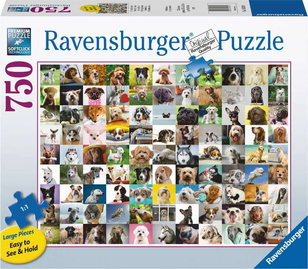 99 Lovable Dogs (750 pc Large Format Puzzle)