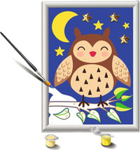 CreArt - PBN Cute Owl - Paint by numbers for kids 7 years up
