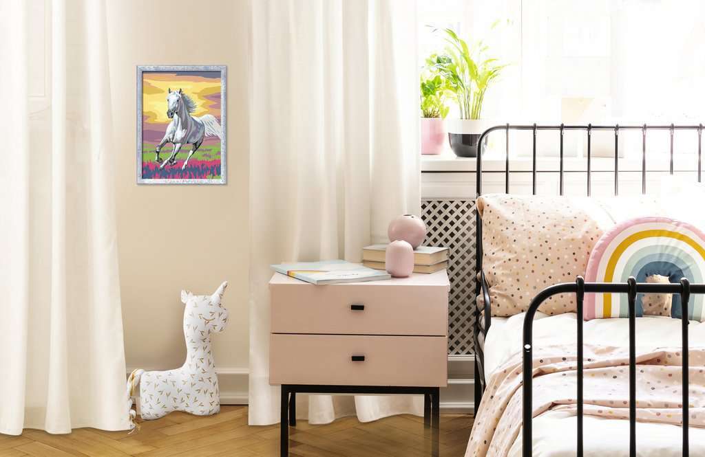 CreArt - Horse at Sunset D/F/I/EN/E/PT - Paint by numbers for kids 9 years up