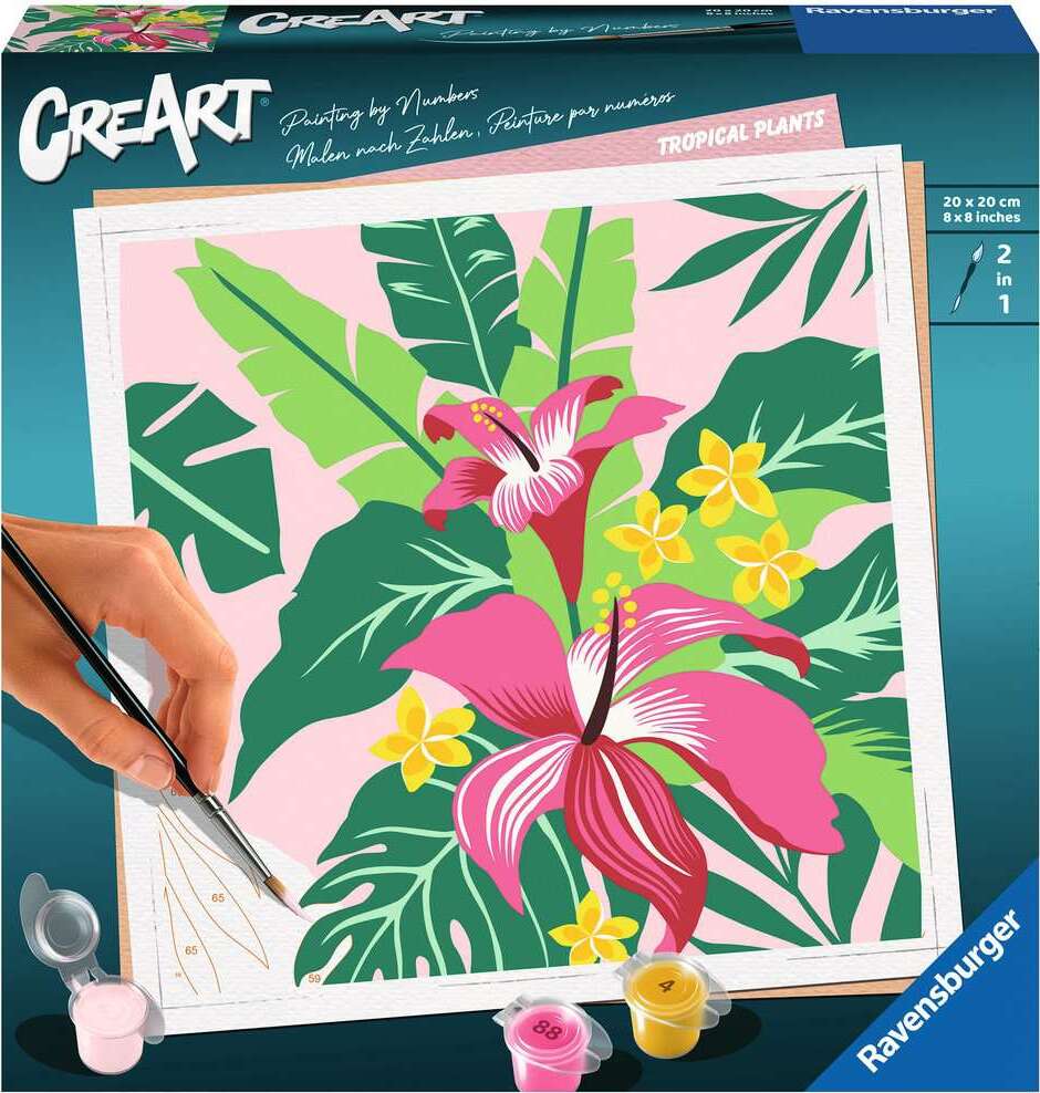 CreArt - Tropical Plants - Paint by numbers for adults