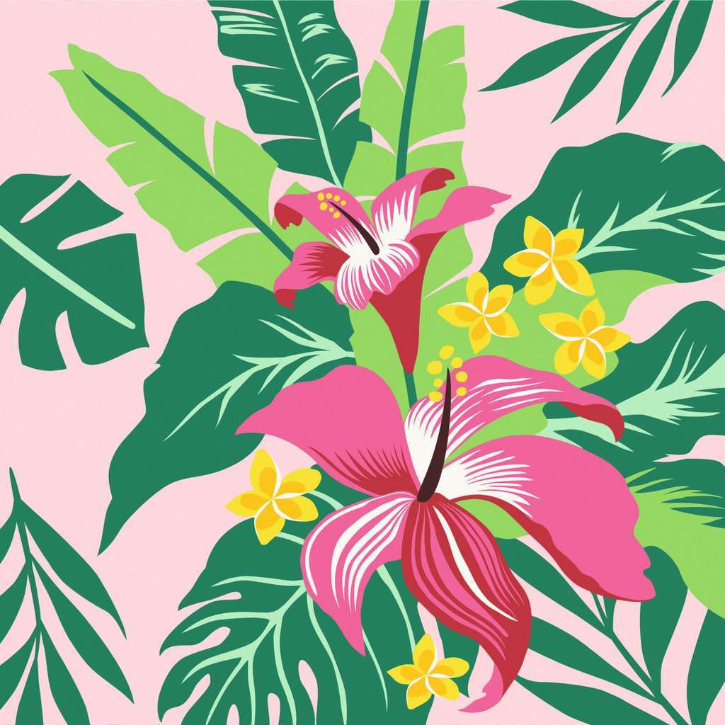 CreArt - Tropical Plants - Paint by numbers for adults